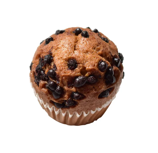 Muffin Izolované Výstřižkem Cesta Žádný Stín Bílém Pozadí Dezert Nezdravé — Stock fotografie