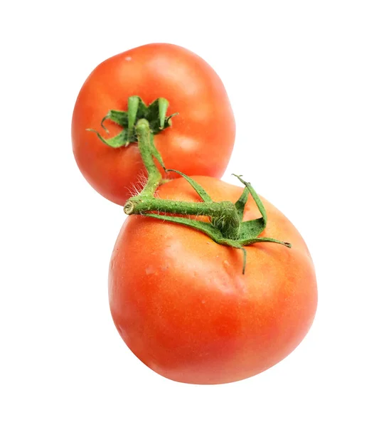 Tomates Isolées Avec Chemin Coupe Pas Ombre Sur Fond Blanc — Photo