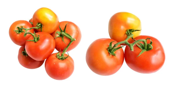 Tomatoes Isolated Clipping Path Shadow White Background Red Tomatoes Bunch — Stock Photo, Image