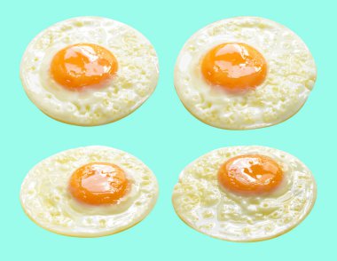 Kırpma yolu ile izole edilmiş yumurta, yeşil arka planda gölge yok, tavuk yumurtası.