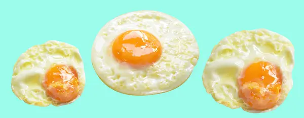 Huevo Frito Aislado Con Camino Recorte Sin Sombra Sobre Fondo — Foto de Stock
