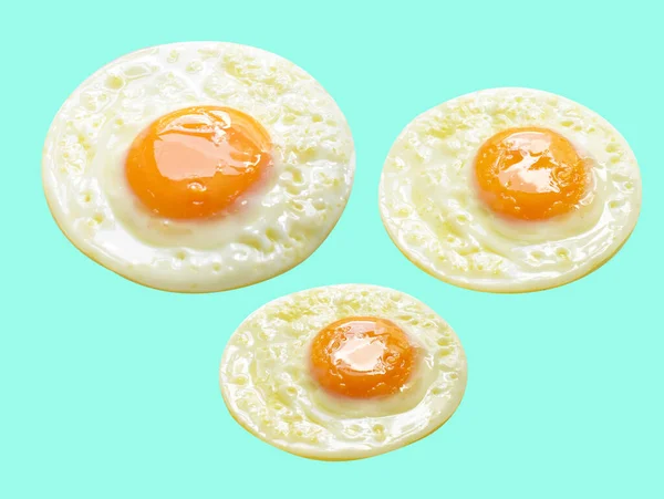 Huevo Frito Aislado Con Camino Recorte Sin Sombra Sobre Fondo —  Fotos de Stock