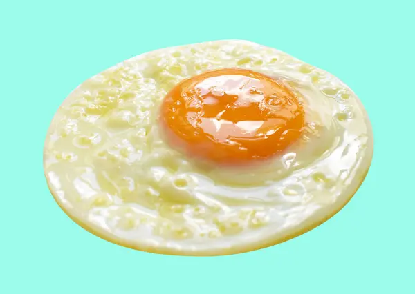 Huevo Frito Aislado Con Camino Recorte Sin Sombra Sobre Fondo —  Fotos de Stock