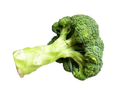 Brokoli ya da karnabahar kırpma yolu ile izole edilmiş beyaz arka plan, gölge yok, yemek malzemeleri, sağlıklı sebzeler