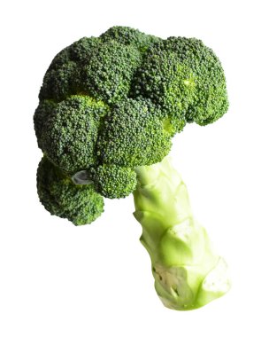 Brokoli ya da karnabahar kırpma yolu ile izole edilmiş beyaz arka plan, gölge yok, yemek malzemeleri, sağlıklı sebzeler