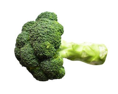 Brokoli ya da karnabahar kırpma yolu ile izole edilmiş beyaz arka plan, gölge yok, yemek malzemeleri, sağlıklı sebzeler