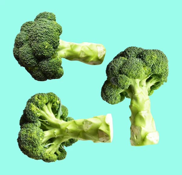 Broccoli Eller Blomkål Isoleret Med Klipning Sti Ingreen Baggrund Ingen - Stock-foto
