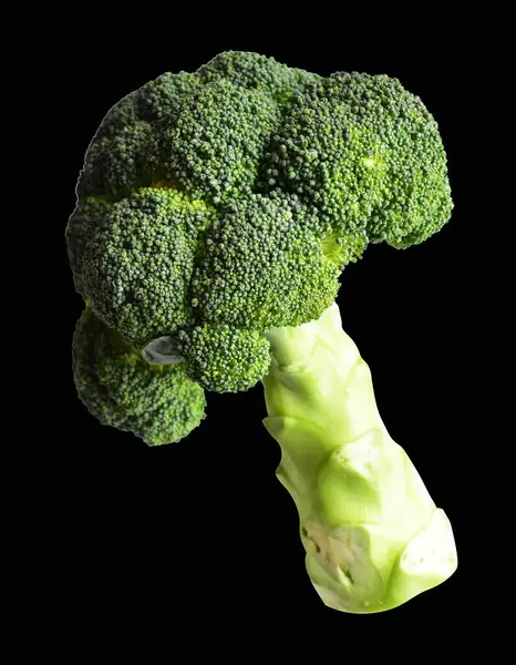 Broccoli Eller Blomkål Isolerad Med Klippning Väg Svart Bakgrund Ingen — Stockfoto