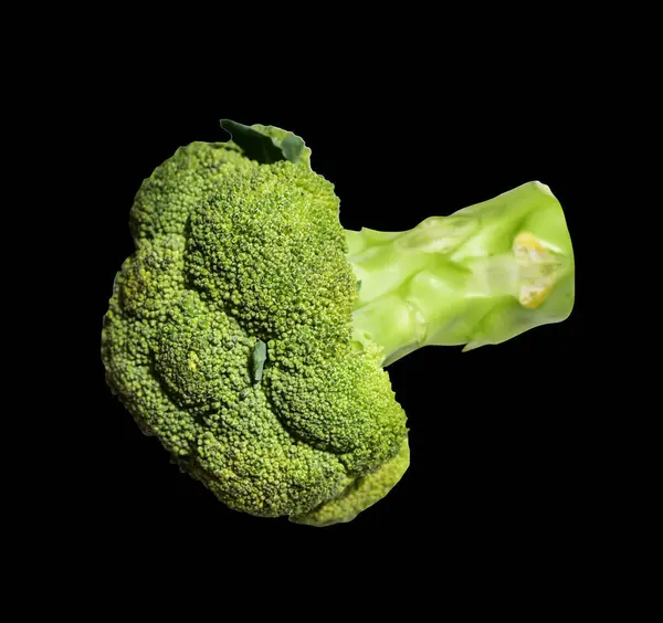 Broccoli Cavolfiore Isolato Con Percorso Ritaglio Insfondo Nero Senza Ombra — Foto Stock