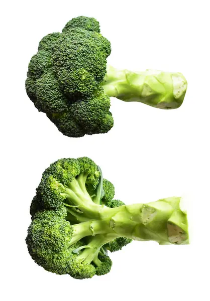 Brokoli Karnabahar Kırpma Yolu Ile Izole Edilmiş Beyaz Arka Plan — Stok fotoğraf