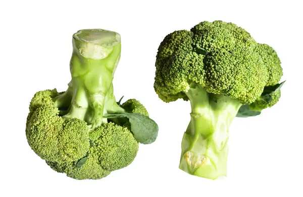 Brokoli Karnabahar Kırpma Yolu Ile Izole Edilmiş Beyaz Arka Plan — Stok fotoğraf