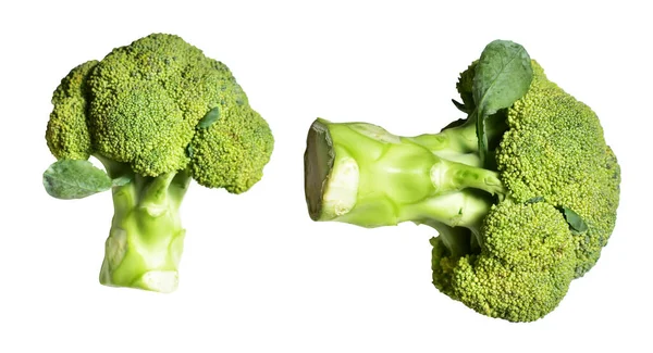 Brokoli Atau Kembang Kol Diisolasi Dengan Memotong Jalur Latar Belakang — Stok Foto