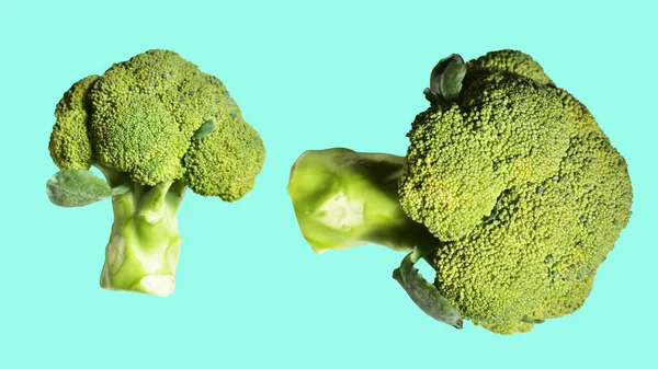 Broccoli Cauliflower Isolated Clipping Path Inmint Background Shadow Cooking Ingredients — Stock Photo, Image