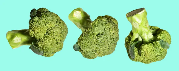 Brócolis Couve Flor Isolado Com Fundo Inmint Caminho Recorte Sem — Fotografia de Stock
