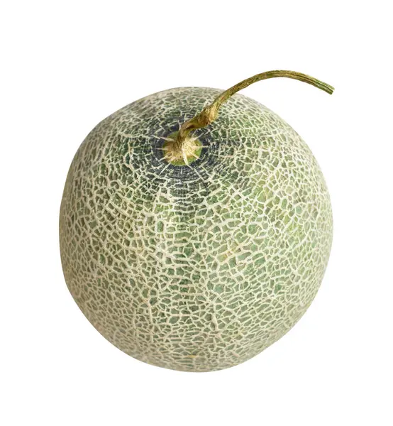 Cantaloupe Meloun Japonské Ovoce Izolované Výstřižkovou Pěšinou Žádný Stín Bílém — Stock fotografie