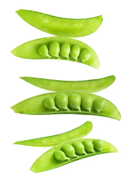 Green Peas Isolated Clipping Path Shadow White Background Cooking Ingredient — Stock Photo, Image