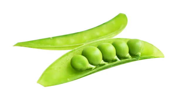 Зелений Горох Ізольований Відсічним Контуром Тіні Білому Тлі Інгредієнт Приготування — стокове фото