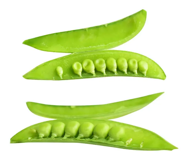 Green Peas Isolated Clipping Path Shadow White Background Cooking Ingredient — Stock Photo, Image