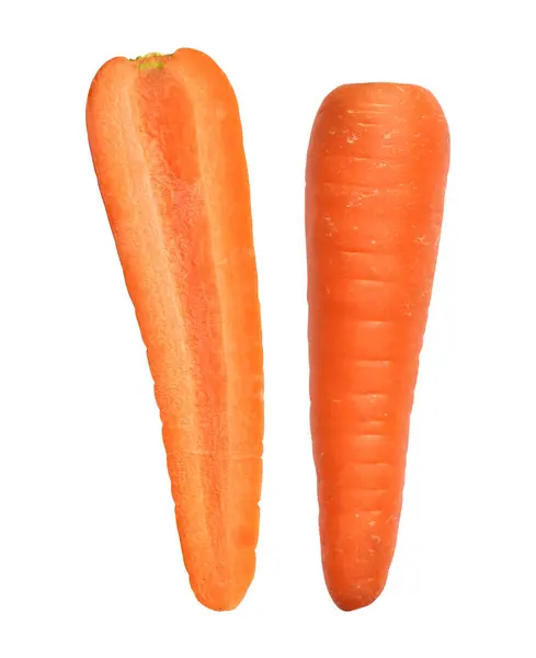 胡萝卜分离与切碎路径 无白色背景阴影 新鲜生菜 — 图库照片