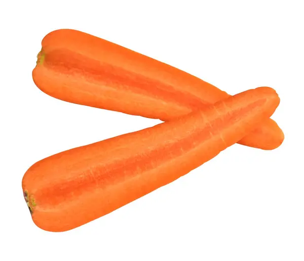 Carrot Isolated Clipping Path Shadow White Background Fresh Raw Vegetables — Stock Photo, Image