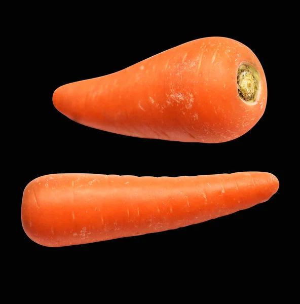 胡萝卜分离与切碎路径 无黑色背景阴影 新鲜生菜 — 图库照片