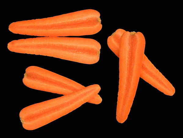 Zanahoria Aislada Con Ruta Recorte Sin Sombra Fondo Negro Verduras —  Fotos de Stock