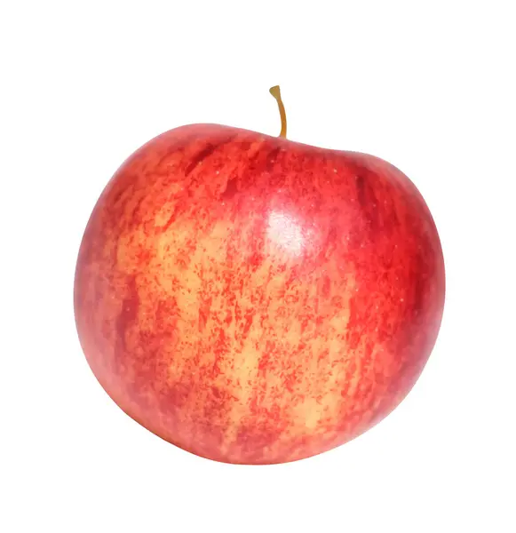 Röd Gala Äpple Isolerad Med Klippning Väg Ingen Skugga Vit — Stockfoto