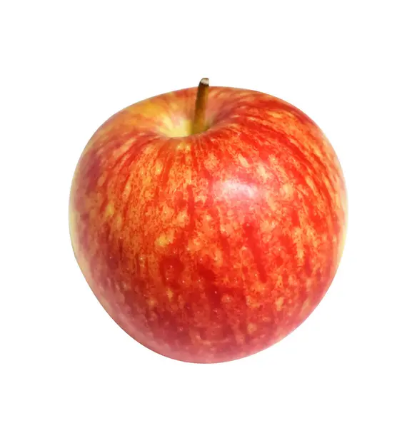 Κόκκινο Μήλο Gala Απομονωμένο Μονοπάτι Αποκοπής Χωρίς Σκιά Λευκό Φόντο — Φωτογραφία Αρχείου