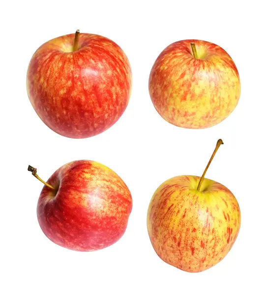 Czerwone Jabłko Gala Izolowane Ścieżką Wycinania Bez Cienia Białym Tle — Zdjęcie stockowe