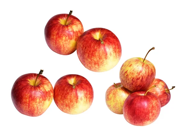 Red Gala Apple Isolated Clipping Path Shadow White Background Fresh — Stock Photo, Image