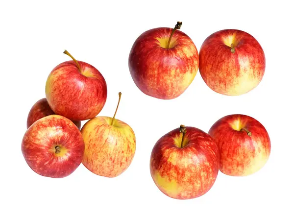 Czerwone Jabłko Gala Izolowane Ścieżką Wycinania Bez Cienia Białym Tle — Zdjęcie stockowe