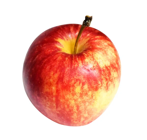 Roter Gala Apfel Isoliert Mit Schnittpfad Kein Schatten Auf Weißem — Stockfoto