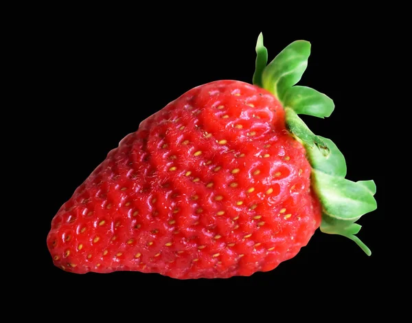 건강한 신선한 익지않는 딸기에 그림자 고립시키는 — 스톡 사진