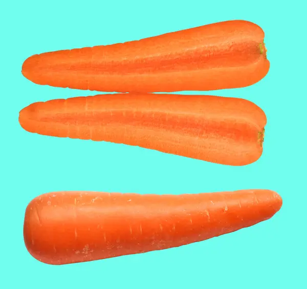 Zanahoria Aislada Con Ruta Recorte Sin Sombra Fondo Verde Verduras —  Fotos de Stock