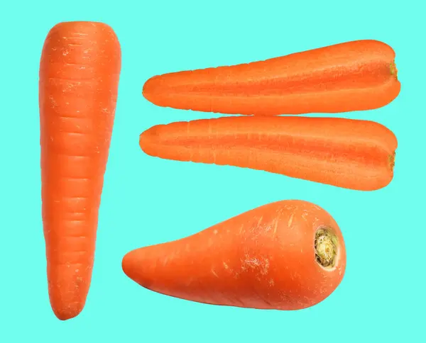 胡萝卜分离与切碎路径 无绿色背景阴影 新鲜生菜 — 图库照片