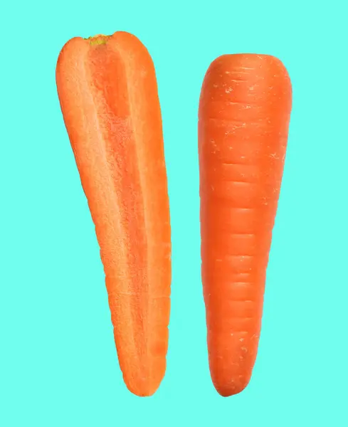 胡萝卜分离与切碎路径 无绿色背景阴影 新鲜生菜 — 图库照片