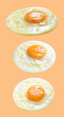 Kırpma yolu ile izole edilmiş yumurta, krema arkaplanda gölge yok, tavuk yumurtası.