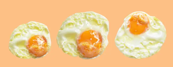油煎鸡蛋与切碎路径分离 无奶油背景阴影 — 图库照片