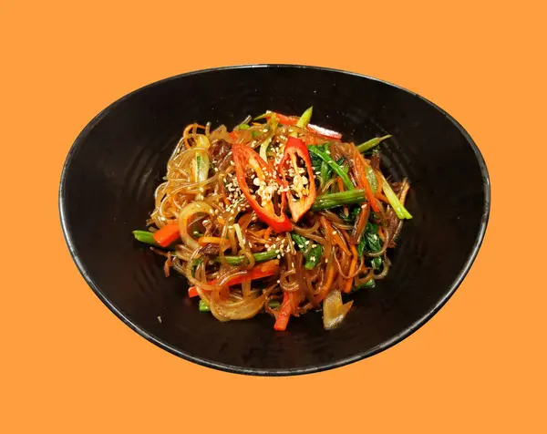 Pad Thai Nudel Isolerad Thailand Stil Asiatisk Mat Ingen Skugga — Stockfoto