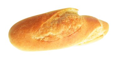 Kırpma yolu ile izole edilmiş ekmek, beyaz arkaplanda gölge yok, geleneksel ekmek 