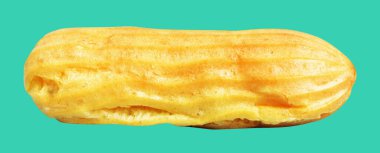 Eklemeler yeşil arka planda izole edilmiş. Kesme yolu, tatlı yemek ve fırın yok.