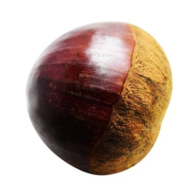 Kestane, kırpma yolu ile izole edilmiş, beyaz arka planda gölge yok, taze ve sağlıklı yiyecek.