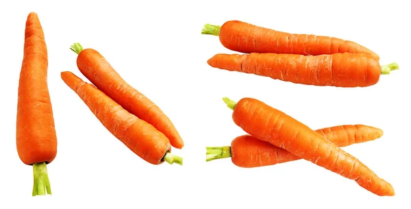 Морковь Изолированы Обрезки Пути Тени Белом Фоне Здоровые Овощи Стоковое Фото