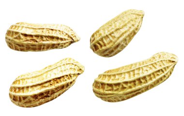 Kesme yolu ile izole edilmiş fıstıklar, beyaz arka planda gölge yok, yemek malzemeleri, sağlıklı yiyecekler.