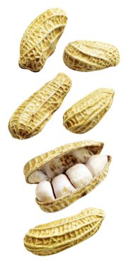 Kesme yolu ile izole edilmiş fıstıklar, beyaz arka planda gölge yok, yemek malzemeleri, sağlıklı yiyecekler.