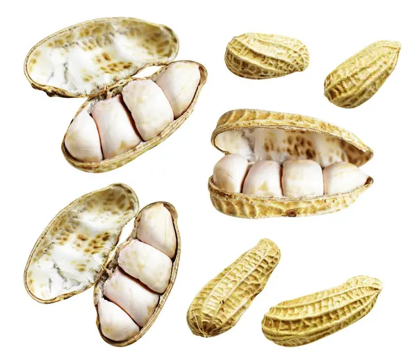 Kesme yolu ile izole edilmiş fıstıklar, beyaz arka planda gölge yok, yemek malzemeleri, sağlıklı yiyecekler.