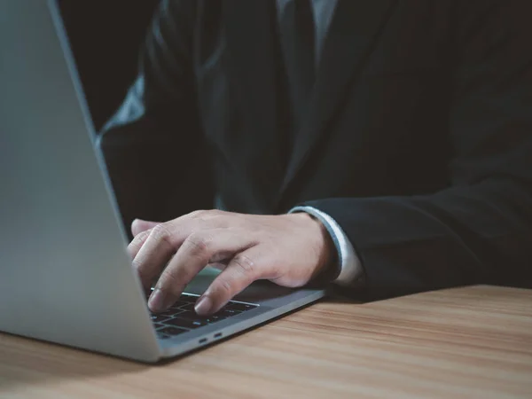 stock image businessman working on computer. business concept and communication technology