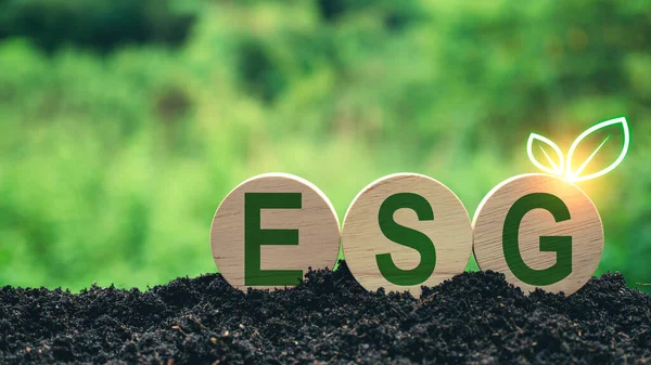 Esg Konzept Für Umwelt Gesellschaft Und Governance Nachhaltig Unternehmen Verantwortlich — Stockfoto