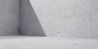 Kırmızı bir insan figürü, turuncu duvarları ve basit bir geçmişi olan minimalist bir odada, modern bir iş konseptinde liderlik, eşsizlik, yön ve takım çalışmasını temsil eden bir çizginin önünde duruyor..