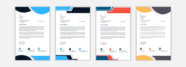 Аннотация Modern Business Letterhead Design Чистый Профессиональный Фирменный Фирменный Бланк — стоковый вектор